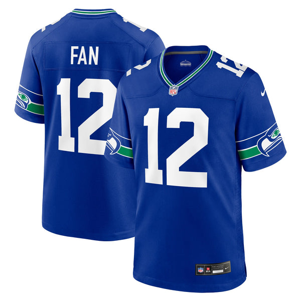Seattle Seahawks 12s Royal Throwback Player Game Jersey