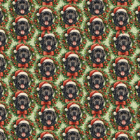 Festive Winter Woodland Gift Wrap, Newfoundland Dog Christmas Wrapping Paper, Holiday Dog Wrapping Paper, Pet Lover Christmas Gift Wrap