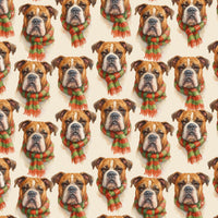 Winter Scarf Pet Gift Wrap, Boxer Dog Christmas Wrapping Paper, Holiday Puppy Wrapping Paper, Adorable Dog Breed Gift Wrap Roll, Festive Wrap