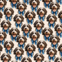 Curly Canine Breed Gift Wrap, Spanish Water Dog Wrapping Paper, Watercolor Pet Wrapping Paper, Dog Lover Christmas Gift Wrap