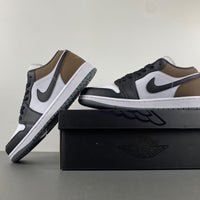 Low Top Sneakers, White Black Brown Colorway, Lace Up Design, Casual Gift for Sneaker Fans