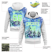 Personalized Name Number Holiday Hoodie, Custom Christmas Snowflake Hoodie, Winter Snowflake Pullover Hoodie, Sports Fan Christmas Present