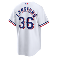 Texas Rangers Wyatt Langford White Home Replica Jersey
