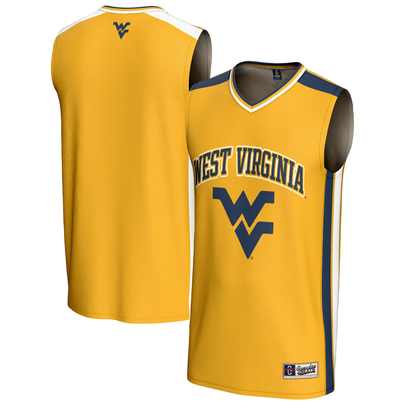 West Virginia Mountaineers Spirit Basketball Jersey - Gold