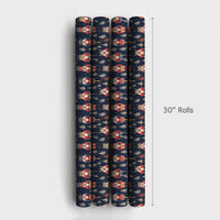 Navy Blue Nutcracker Gift Wrap, Nutcracker Christmas Wrapping Paper, Holiday Soldier Wrapping Paper, Festive Winter Holiday Wrapping Paper