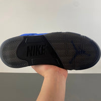 Retro Low Top Sneakers, Blue Black Colorway, Suede Footwear, Lace Up Design, Casual Gift for Sneaker Fans
