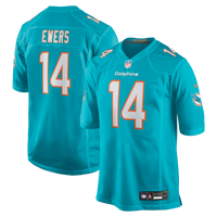 Miami Dolphins Quinn Ewers Aqua Team Game Jersey