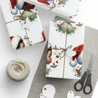 Christmas Holly Gift Wrap, Black Boy Santa Hat Wrapping Paper, African American Holiday Wrapping Paper, Festive Kids Present Wrap Roll