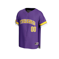 LSU Tigers NIL Pick-A-Player Baseball Lightweight Jersey - Purple