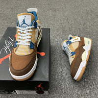 Retro Basketball Shoes, White Yellow Brown Colorway, Lace Up Design, Casual Gift for Shoe Lovers