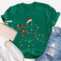 Festive Christmas Lights Shirt, Christmas Atmosphere Lights T-Shirt, Retro Christmas Lights Graphic Tee, Holiday Family Shirt Present