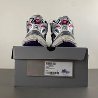 Low Top Sneakers, Blue Red Silver Colorway, Lace Up Design, Casual Gift for Sneaker Fans
