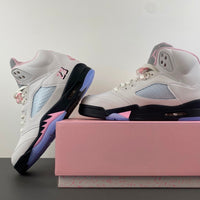 Low Top Sneakers, White Black Pink Colorway, Leather Footwear, Lace Up Design, Casual Gift for Sneaker Fans