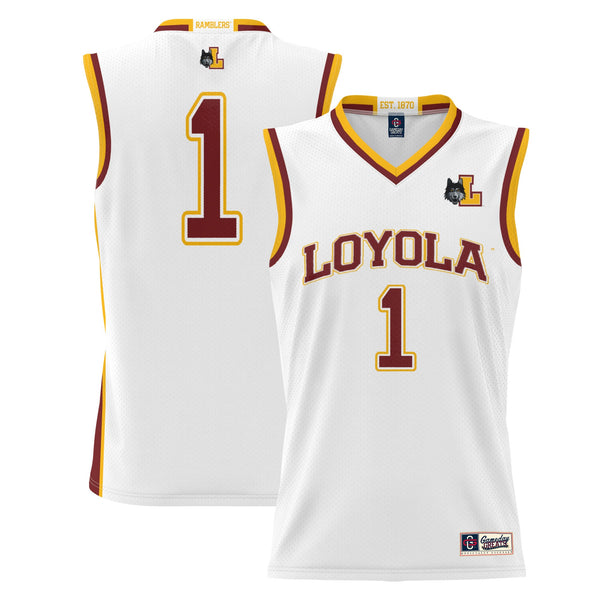 #1 Loyola Chicago Ramblers Lightweight Basketball Jersey - White