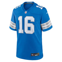 Detroit Lions Jared Goff Blue Game Jersey