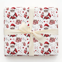 Poker Card Christmas Gift Wrap, Cool Santa Wrapping Paper, Sunglasses Santa Holiday Wrapping Paper, Casino Game Lover Xmas Wrapping Paper
