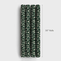 Snowy Pine Tree Gift Wrap, Winter Evergreen Forest Christmas Wrapping Paper, Rustic Woodland Wrapping Paper, Holiday Season Present Wrap