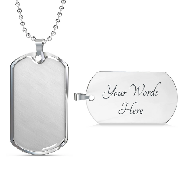 Personalized Photo Dog Tag Necklace, Daddy First Christmas Dog Tag Necklace, Surgical Steel Keepsake Necklace, Custom Present
