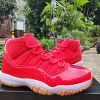 High Top Sneakers, Red Colorway, Lace Up Design, Casual Gift for Sneaker Fans