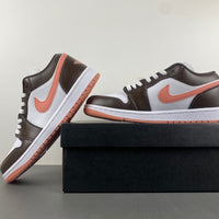 Low Top Sneakers, White Black Orange Colorway, Lace Up Design, Casual Gift for Sneaker Fans