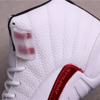 High Top Sneakers, White Red Colorway, Lace Up Design, Casual Gift for Sneaker Fans