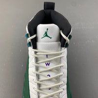 Low Top Sneakers, White Green Purple Colorway, Lace Up Design, Casual Gift for Sneaker Fans