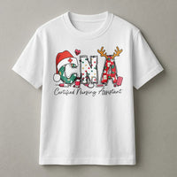 Festive Medical Stethoscope Tee, CNA Christmas Shirt, Nurse Assistant Holiday T-Shirt, Certified Nursing Assistant Xmas Present