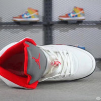 Sneakers, White Black Red Colorway, Lace Up Design, Casual Gift for Sneaker Fans