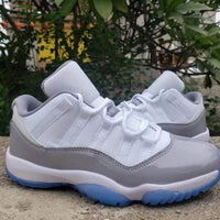 Low Top Sneakers, White Gray Colorway, Lace Up Design, Casual Gift for Sneaker Fans