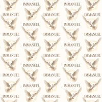 Christian Dove Halo Gift Wrap Paper, Immanuel Religious Wrapping Paper, Christmas Baptism Wrapping Paper Roll, Holiday Gift Wrap