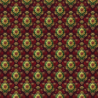 Emerald Crimson Christmas Gift Wrap Roll, Gold Floral Damask Wrapping Paper, Luxury Holiday Wrapping Paper, Elegant Winter Present Wrap
