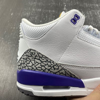 Retro Low Top Sneakers, White Yellow Purple Colorway, Lace Up Design, Casual Gift for Sneaker Fans