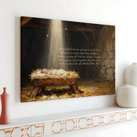 Holy Christmas Story Canvas Print, Nativity Scene Canvas Wall Art, Christian Religious Canvas Decor, Sacred Holiday Home Wall Art