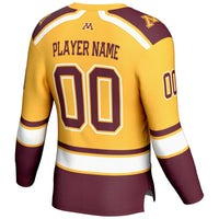 Minnesota Golden Gophers NIL Pick-A-Player Hockey Jersey - Gold