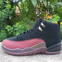 Sneakers, Black Red Colorway, Lace Up Design, Casual Gift for Sneaker Fans