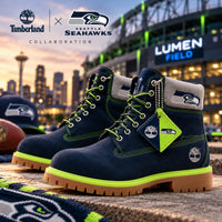 SEA Nightfall - Navy and Volt 6-Inch Lace-Up Boots