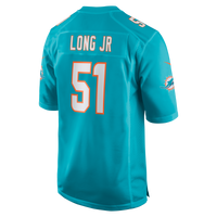 Miami Dolphins David Long Jr. Aqua Game Jersey