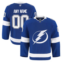 Tampa Bay Lightning Blue Home Authentic Pro Custom Jersey