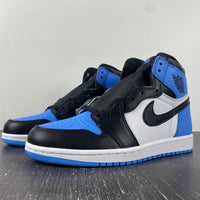 High Top Sneakers, Blue Black Colorway, Lace Up Design, Casual Gift for Sneaker Fans