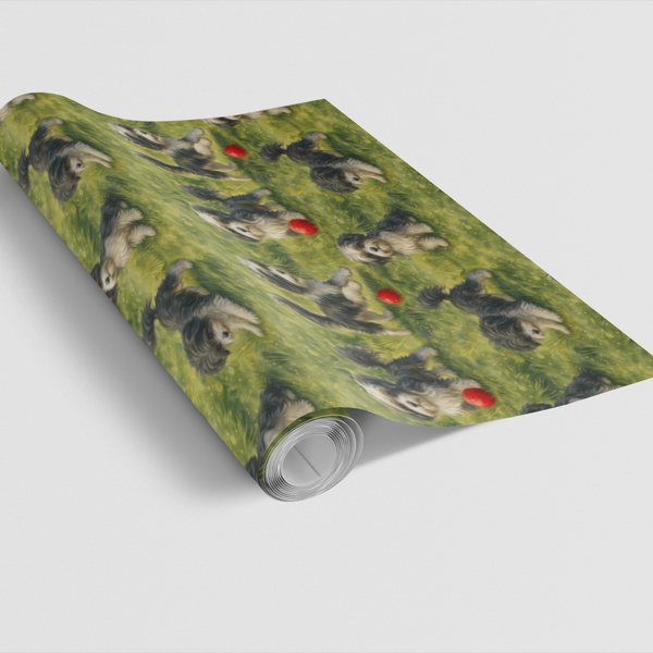 Adorable Puppy Christmas Gift Wrap, Lowchen Dog Wrapping Paper, Lowchen Pet Lover Wrapping Paper, Festive Holiday Dog Present