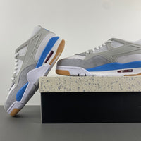 Low Top Sneakers, White Gray Colorway, Lace Up Design, Casual Gift for Sneaker Fans