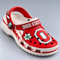 OSU Scarlet and White - Block O in Distressed Contrast