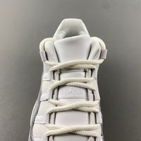 Low Top Sneakers, White Gray Colorway, Snake Pattern, Lace Up Design, Casual Gift for Sneaker Fans