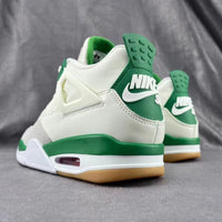 Sneakers, White Green Colorway, Lace Up Design, Casual Gift for Sneaker Fans