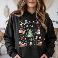 Religious Bible Verse Holiday Sweatshirt, Jesus Is My Christmas Hoodie, Faith Christian Xmas Pullover, Nativity Story Present for Women