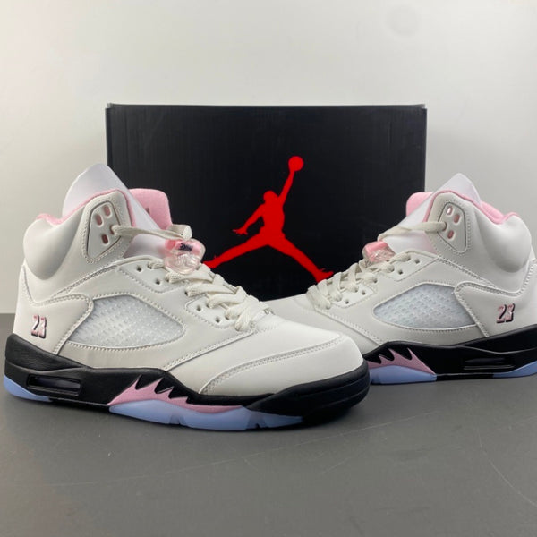 Low Top Sneakers, White Black Pink Colorway, Leather Footwear, Lace Up Design, Casual Gift for Sneaker Fans