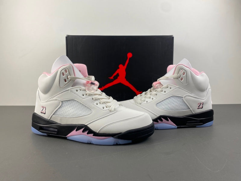 Low Top Sneakers, White Black Pink Colorway, Leather Footwear, Lace Up Design, Casual Gift for Sneaker Fans