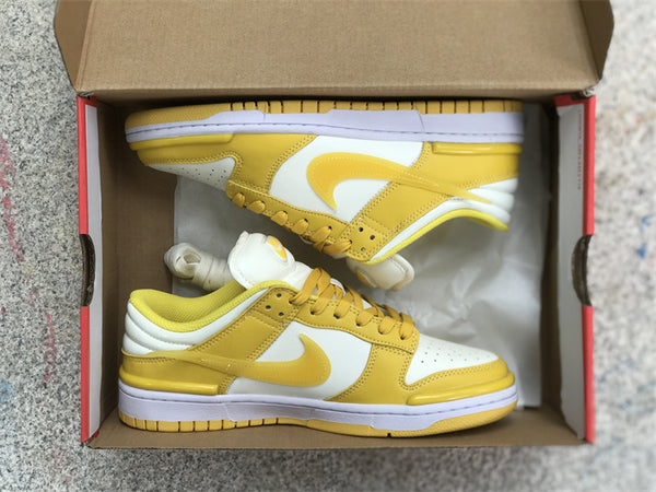 Low Top Sneakers, White Yellow Colorway, Lace Up Design, Casual Gift for Sneaker Fans