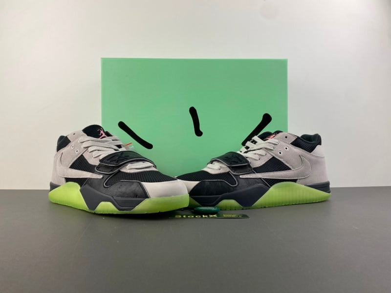 Low Top Sneakers, Neon Green Black Gray Colorway, Lace Up Design, Casual Gift for Sneaker Fans