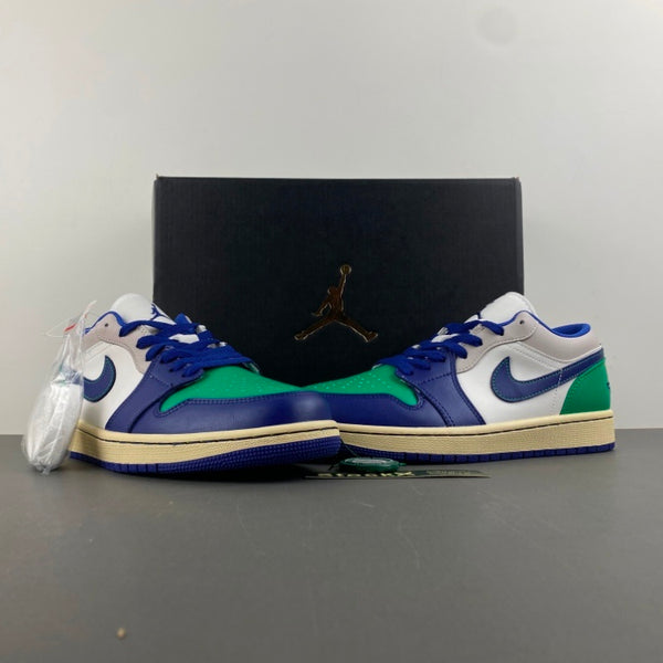 Low Top Sneakers, White Green Purple Colorway, Lace Up Design, Casual Gift for Sneaker Fans